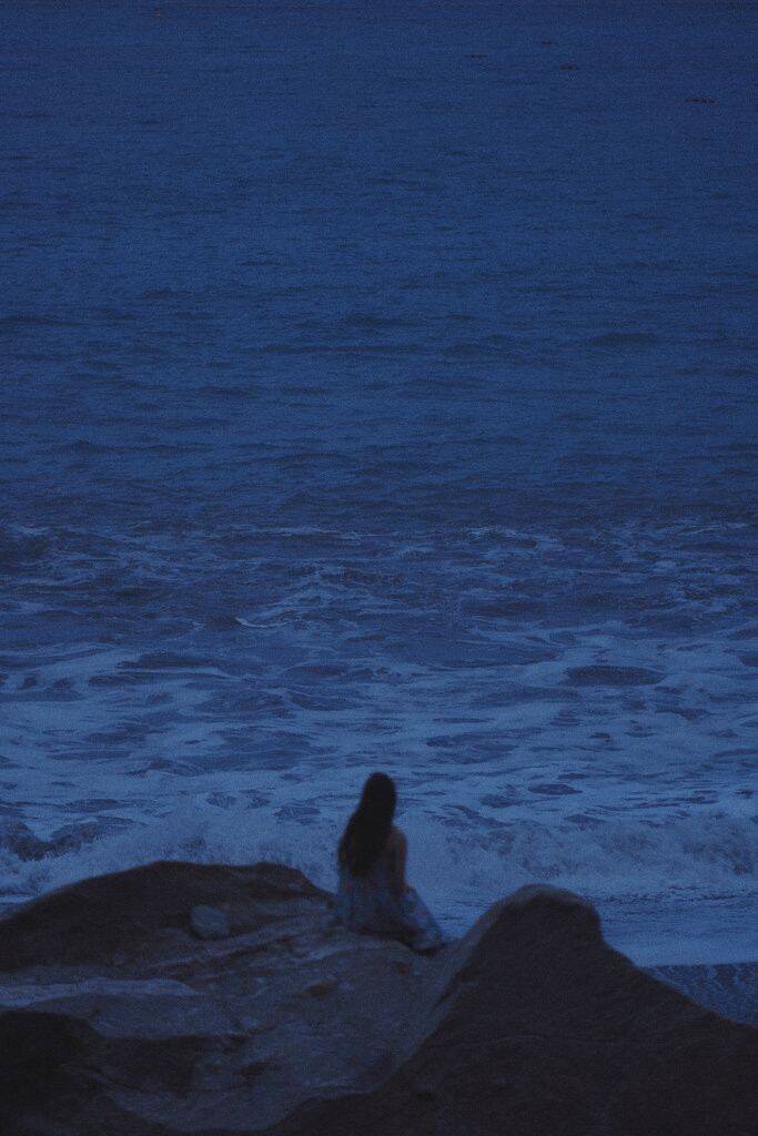 Picture for Sad Pfp Profile of Alone Woman on the Beach