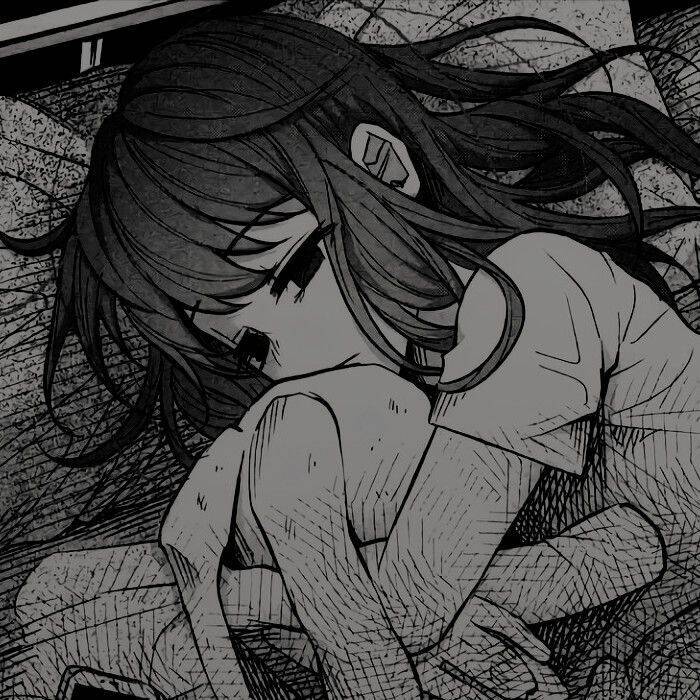 Foto para perfil triste de niña abrazándose