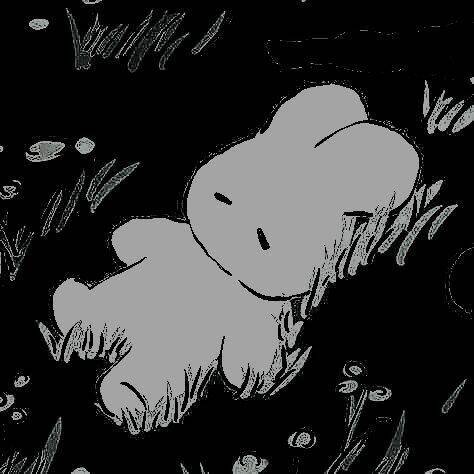 Foto para Perfil Triste de Coelho de Pelúcia deitado na Grama
