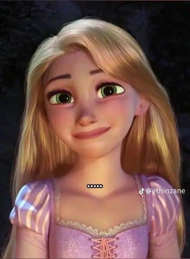 Imagem Para Perfil Triste da Rapunzel com Sorriso Melancólico