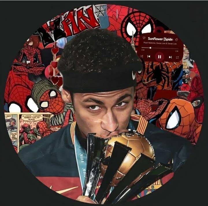 Foto de Neymar para perfil con el Trofeo FIFA