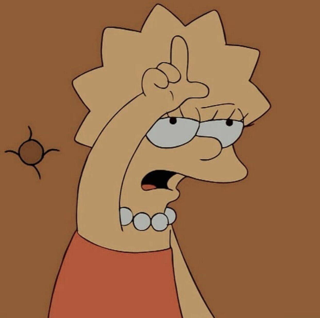 Foto divertida del perfil de Instagram de Lisa Simpson.