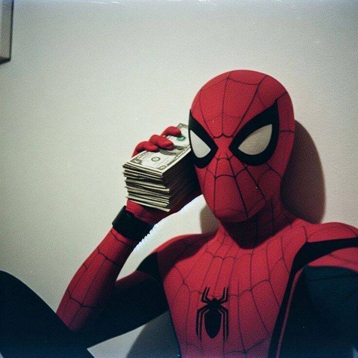 Spider-Man with Money Instagram Pfp Profile Picture