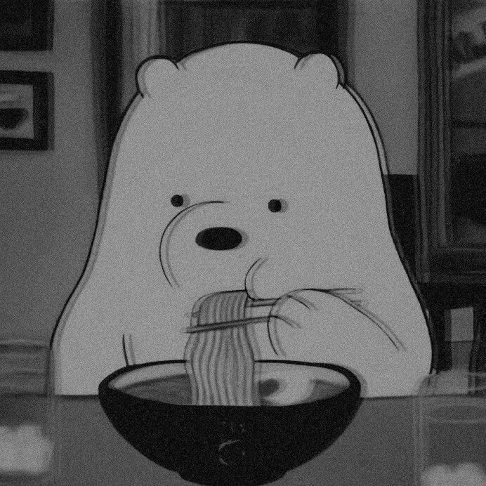 Funny Bear with Pasta Instagram Pfp Profile Picture
