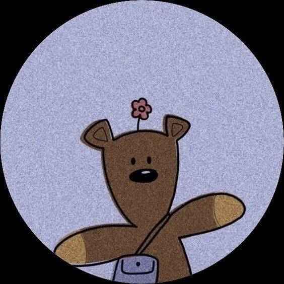 Foto de perfil de Instagram de lindo oso con flor