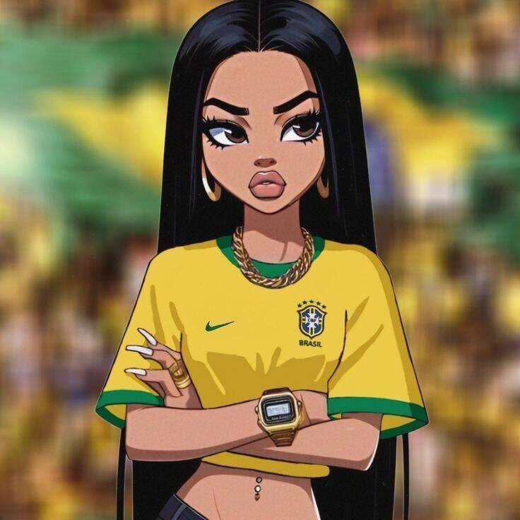 Foto de perfil para Instagram Mujer Estilo Fútbol Brasil
