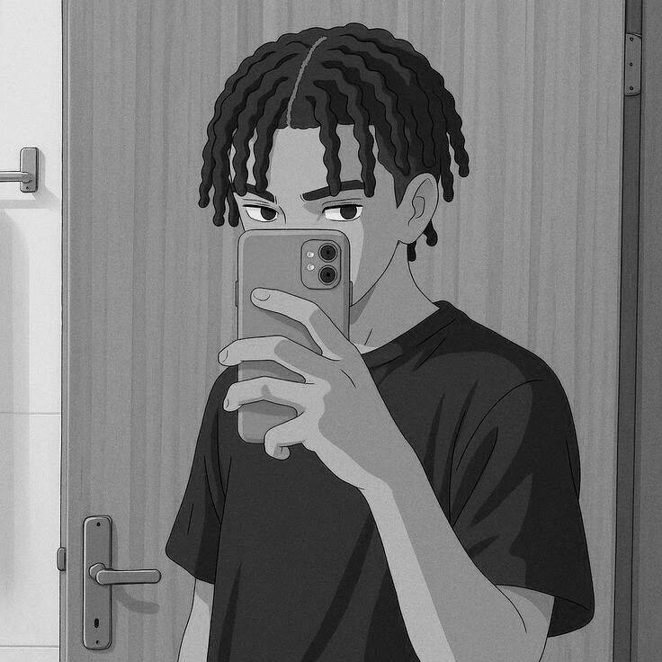 Foto de perfil de Instagram de un hombre elegante con cabello rizado