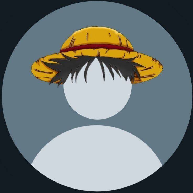 Foto de Perfil do Whatsapp do Luffy com Chapéu de Palha