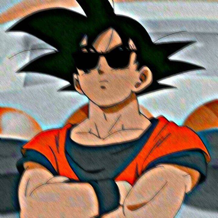for men Pfp Profile Picture of Stylish Goku with Sunglasses