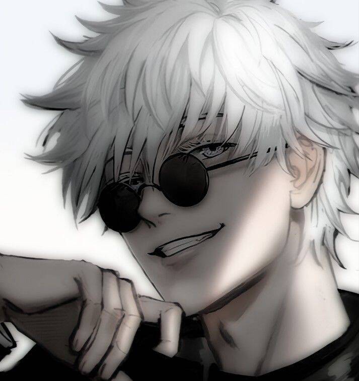 Pfp Profile Picture of Stylish for men with White Hair and Sunglasses