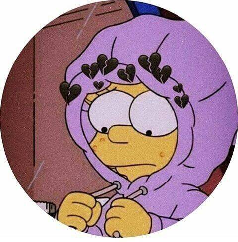 Foto de Perfil do Whatsapp Feminina Estilo Simpsons com Coração