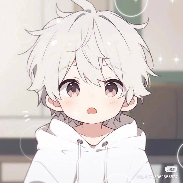 Foto de Perfil Masculino de Garoto Anime com Cabelo Branco
