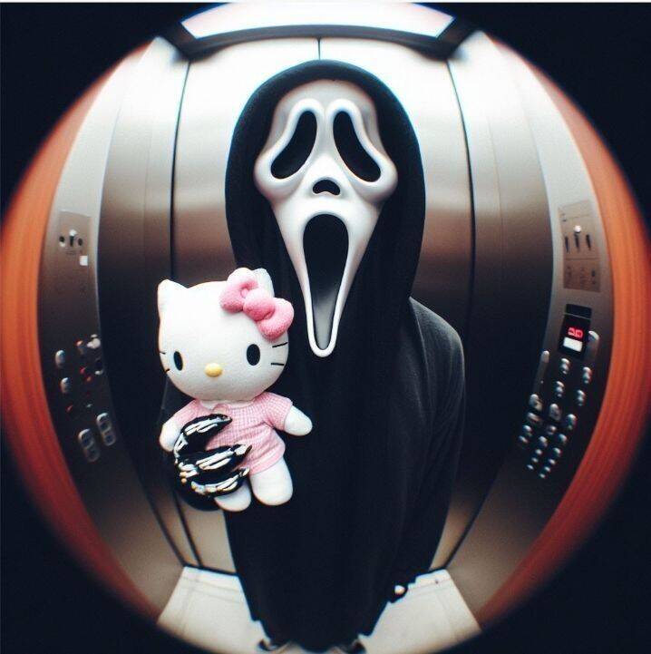 Foto de Perfil do Whatsapp Engraçada com Máscara de Terror e Boneca