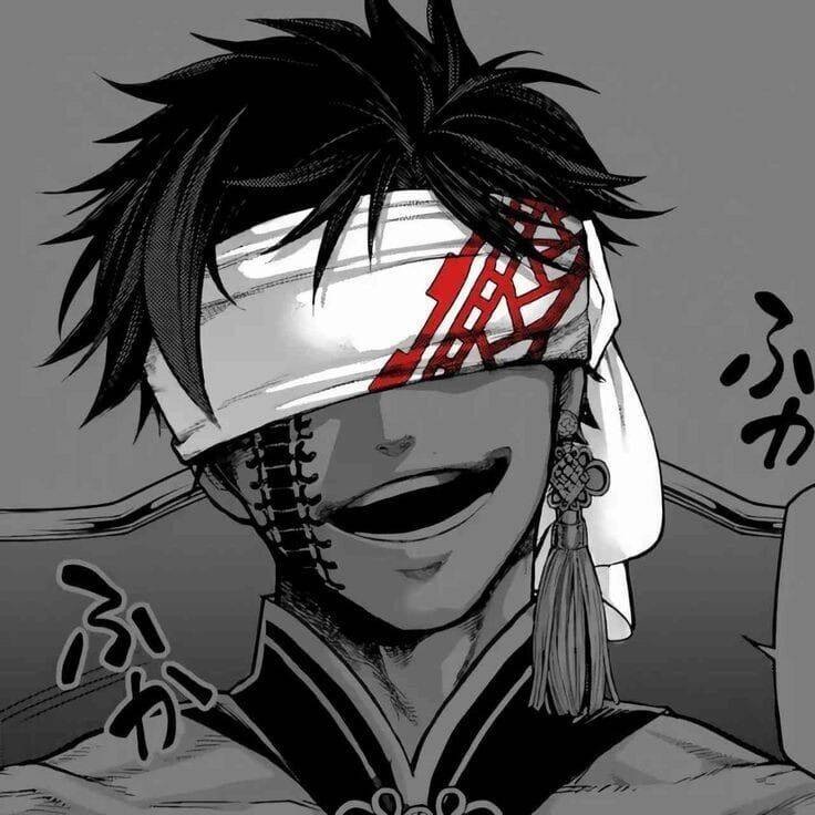Foto de Perfil Masculino de Personagem Estiloso com Faixa na Cabeça