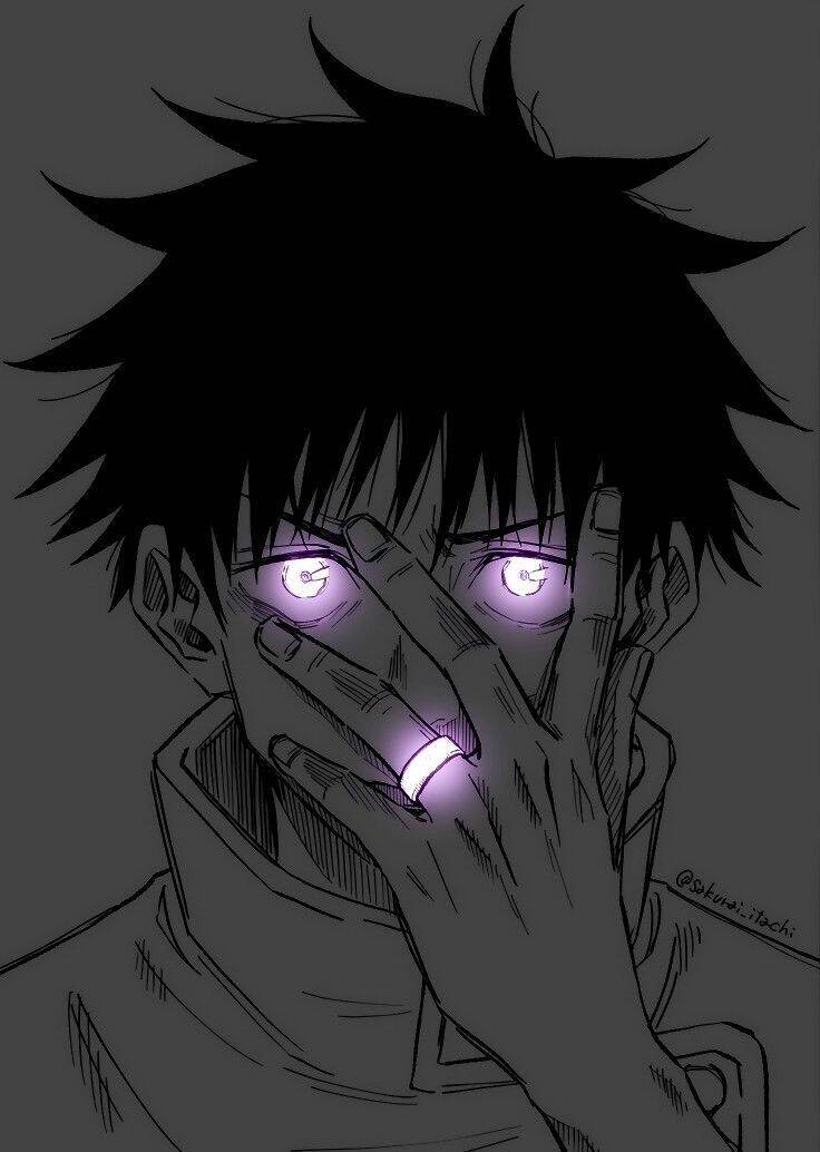 Foto de Perfil Masculino do Personagem de Anime com Olhos Brilhantes