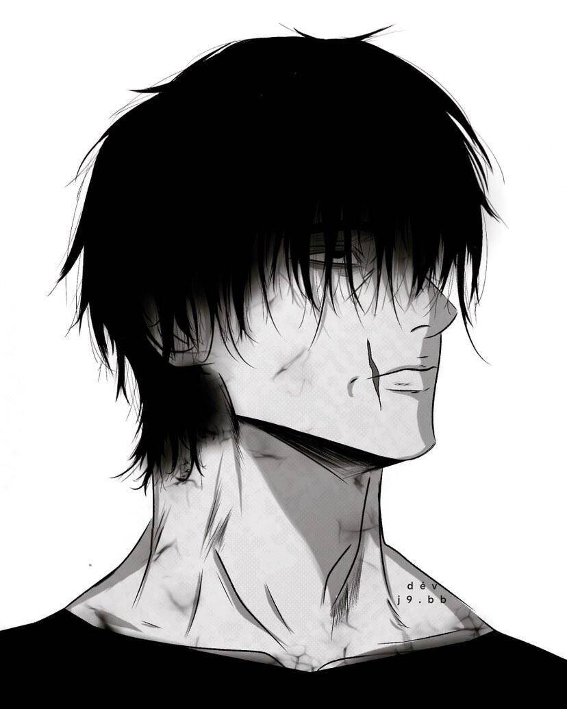Photo de profil Homme d'un personnage d'anime aux cheveux noirs
