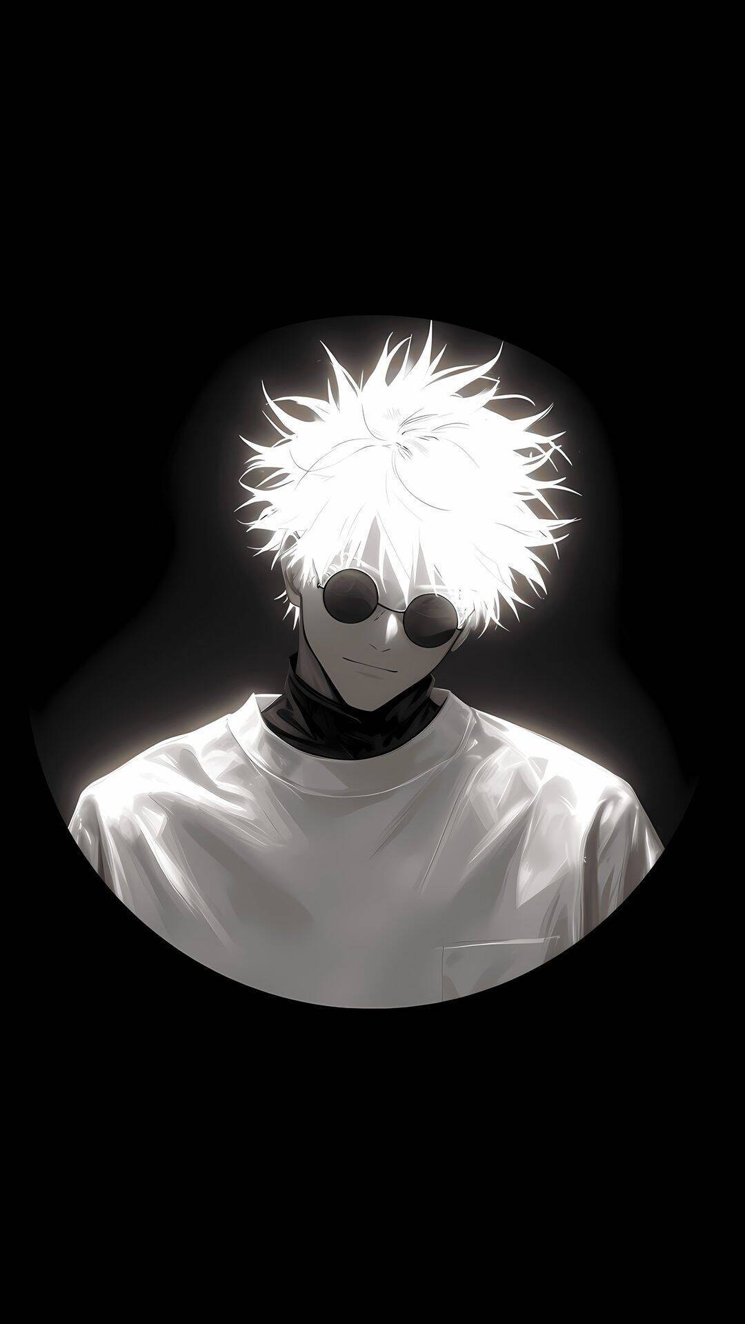 Foto de Perfil Masculino Estilosa com Cabelo Branco e Óculos Escuros
