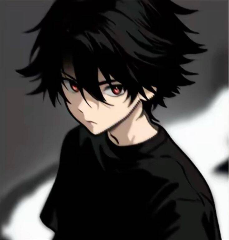 Foto de Perfil Masculino de Anime com Cabelo Preto