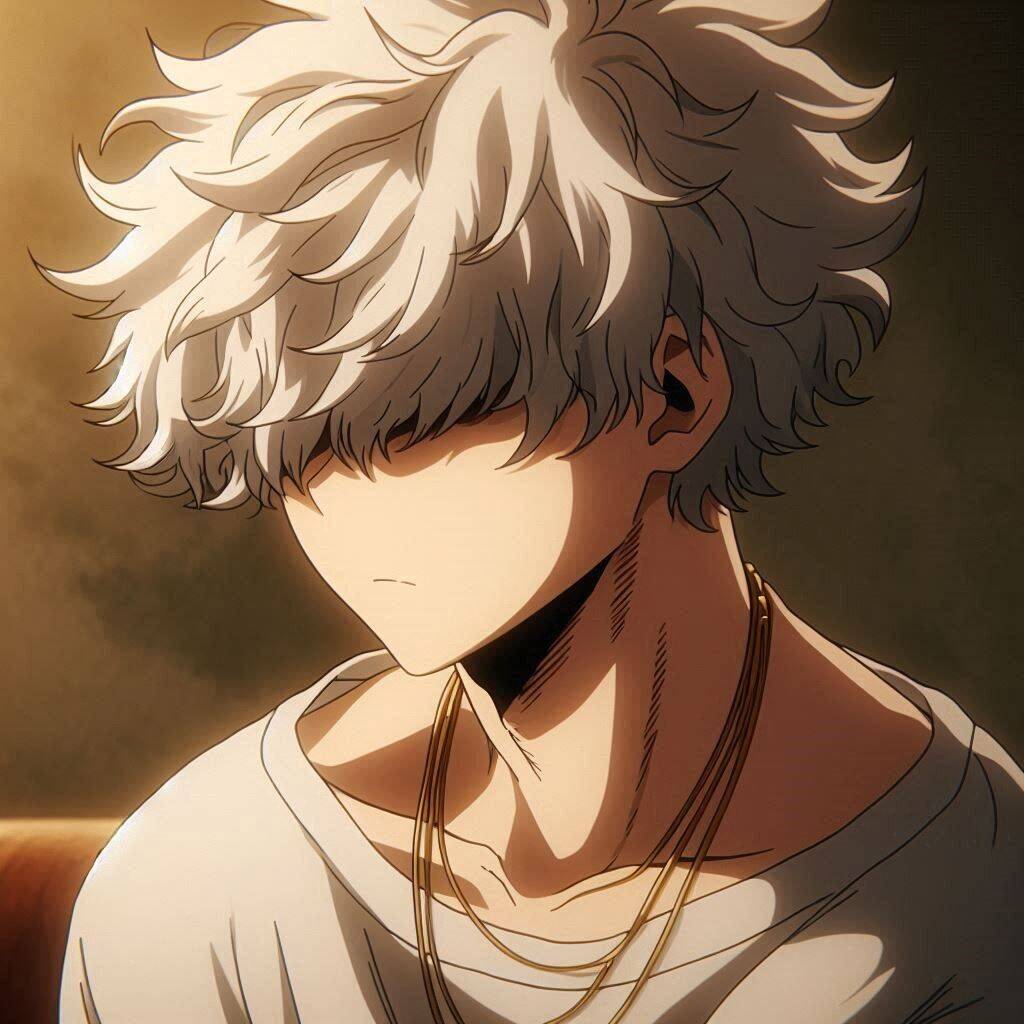 Photo de profil Homme d'un garçon animé aux cheveux blancs