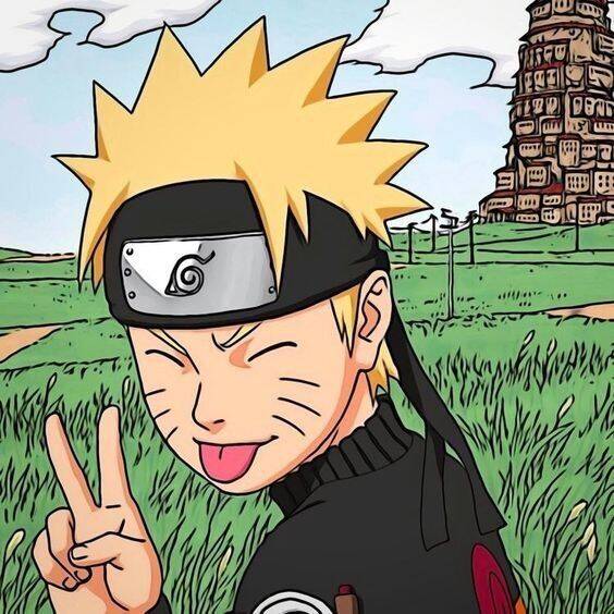 Foto de anime para el perfil de Naruto sonriente