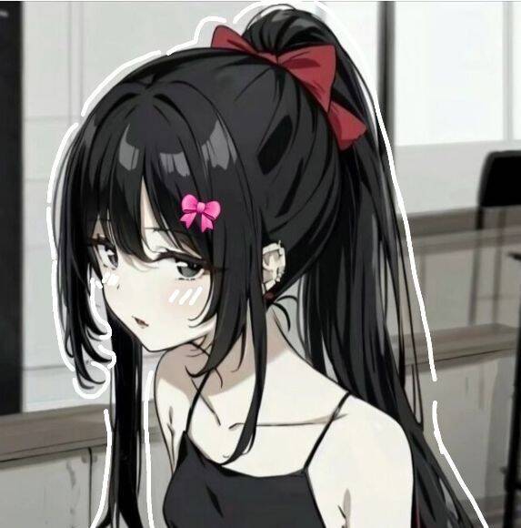 Foto de perfil de anime Chica con lazo rojo