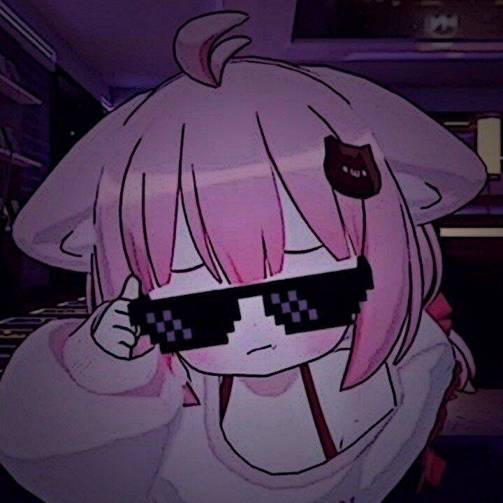 Foto de anime para chica de perfil con gafas de sol