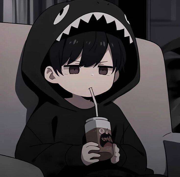 Anime Pfp Profile Picture Boy with Dinosaur Hoodie
