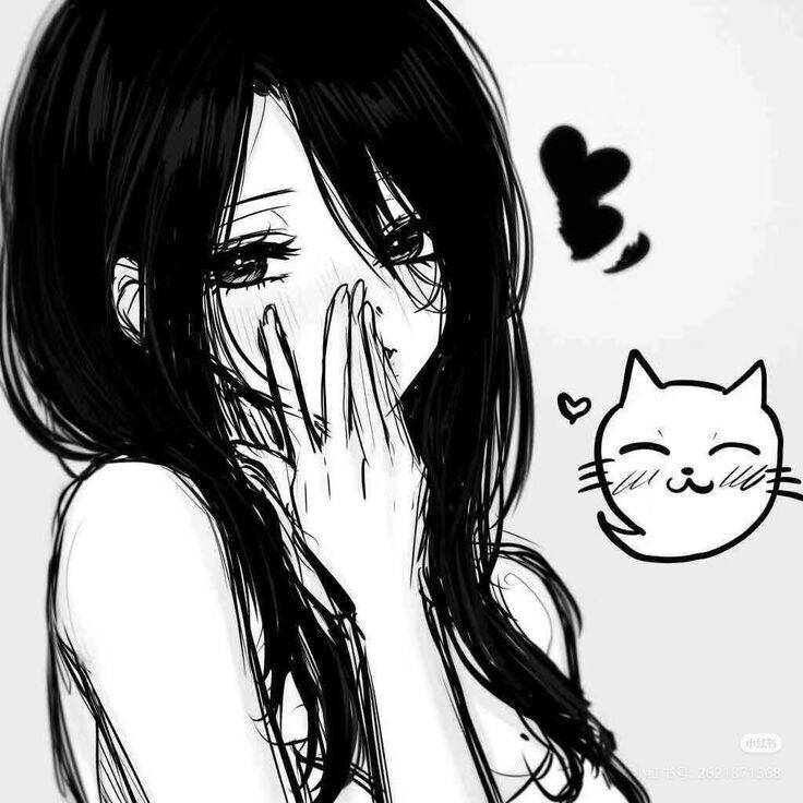 Foto de perfil de anime Chica misteriosa con gato