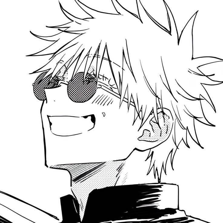 Personaje de foto de perfil de anime con gafas elegantes