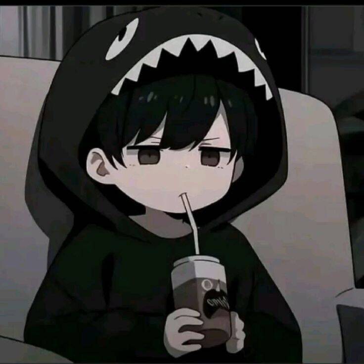 Foto de perfil de anime Chico con sudadera con capucha negra