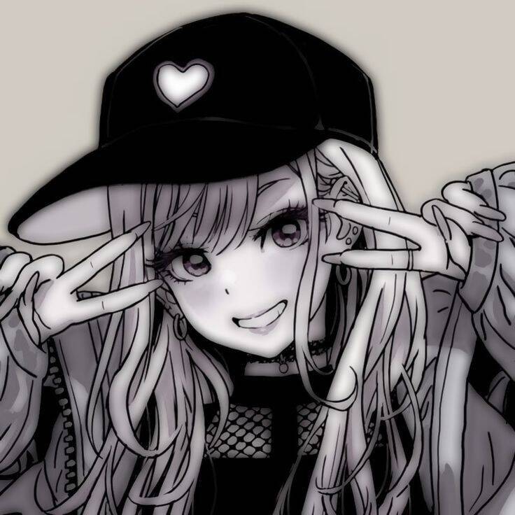 Foto de Anime para Perfil Garota com Boné e Coração