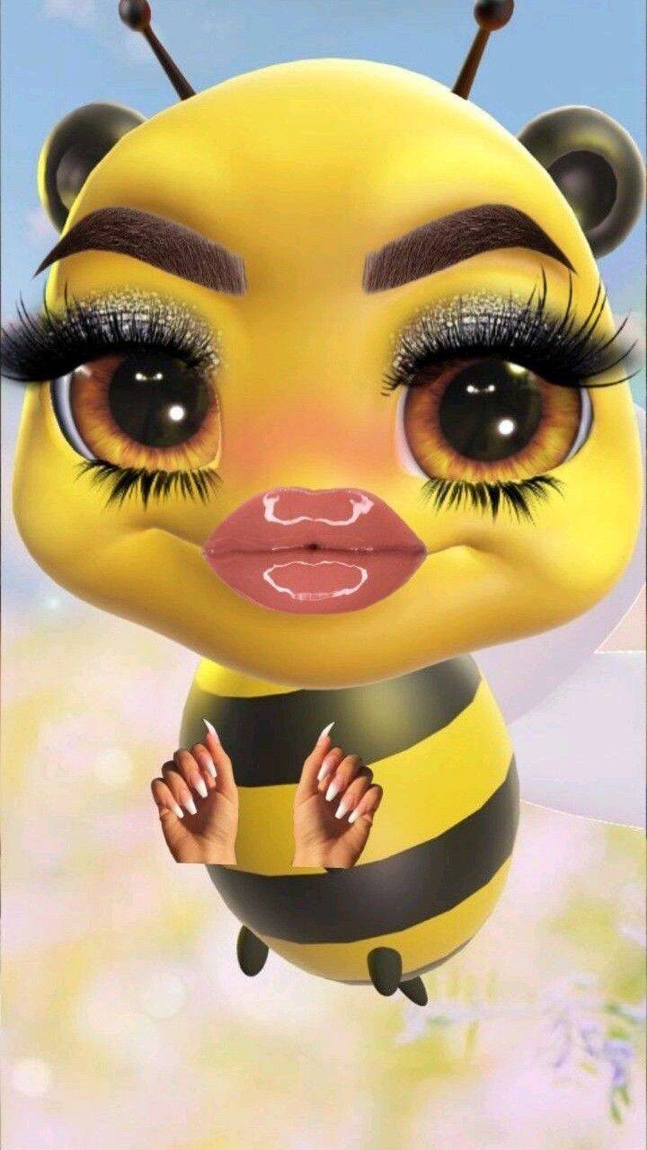 Foto Engraçada para Perfil de Abelha com Olhos Grandes