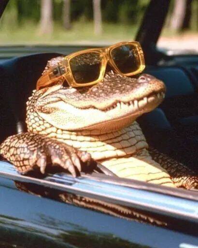 Funny Pfp Profile Picture of Alligator with Sunglasses