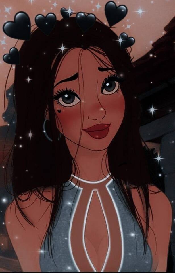 Foto de Perfil para Instagram Feminino com Corações e Estrelas