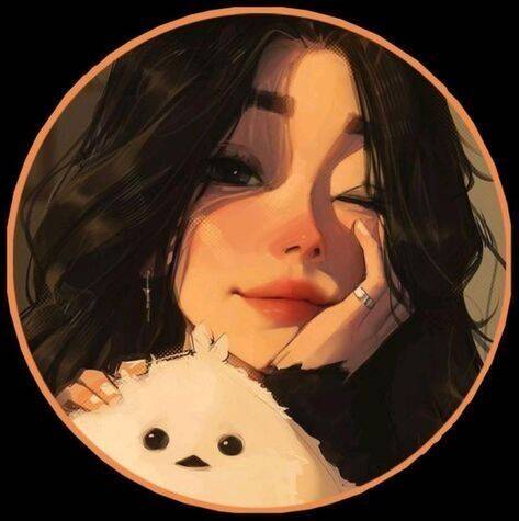 Foto de Perfil para Instagram Feminino com Desenho Fofo