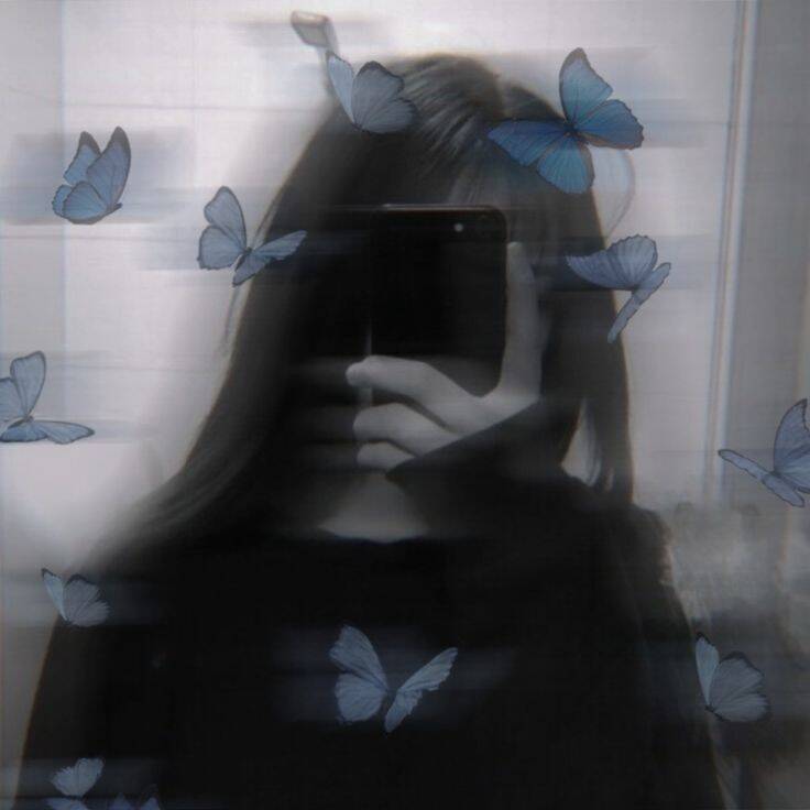 Foto de Perfil para Instagram Feminino com Borboletas