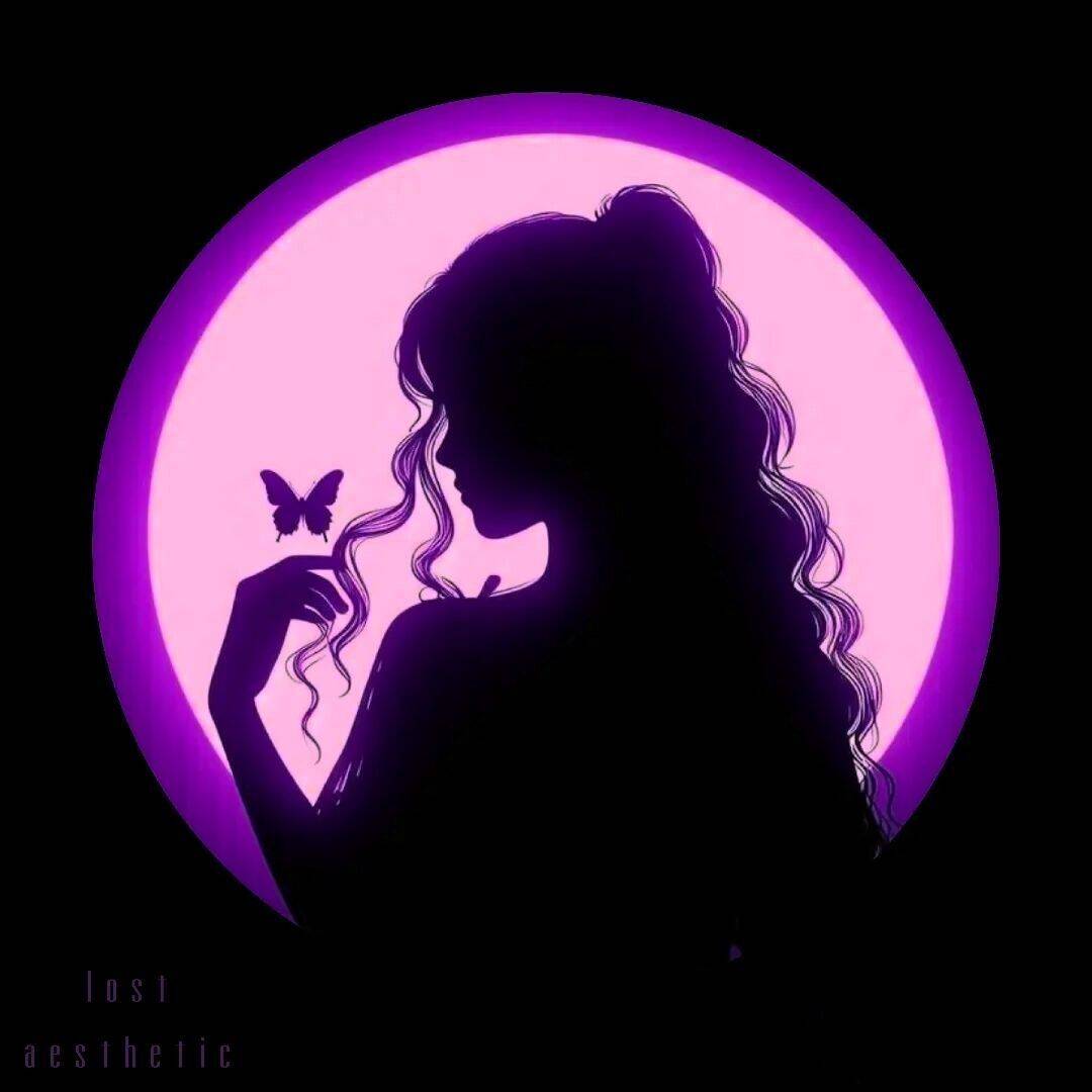 Imagem Para Perfil do Whatsapp Feminino com Silhueta e Borboleta