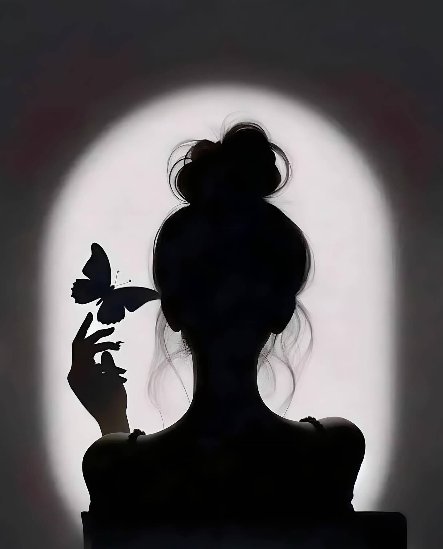 Foto Para Perfil do Whatsapp Feminino com Borboleta Silhueta