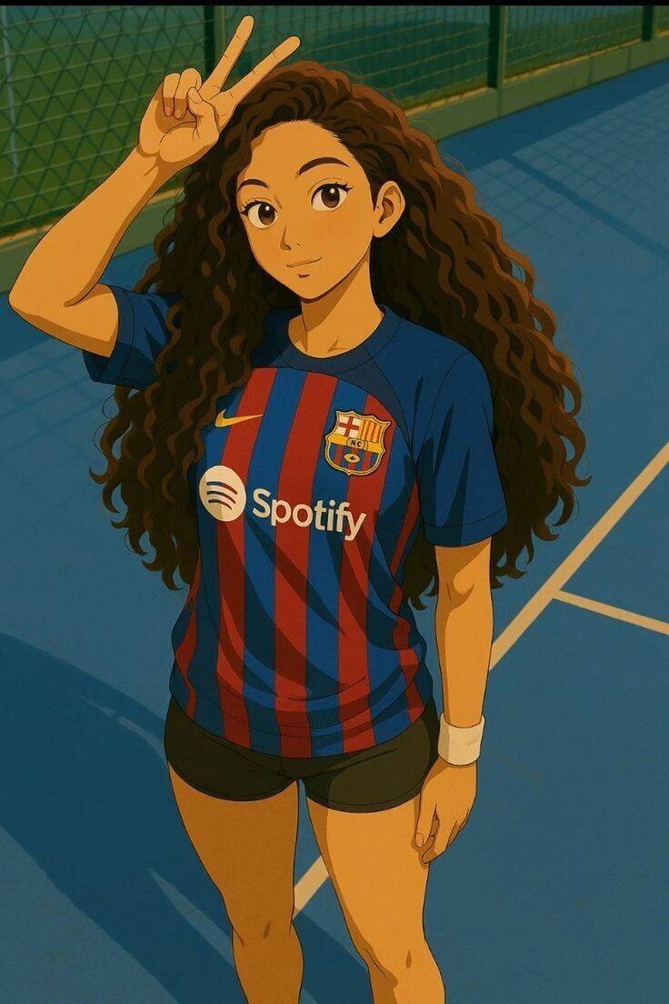 Imagem Para Perfil do Whatsapp Feminino de Anime com Camisa de Futebol