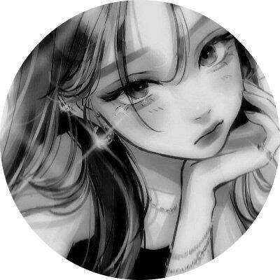 Foto Para Perfil do Whatsapp Feminino de Anime em Preto e Branco