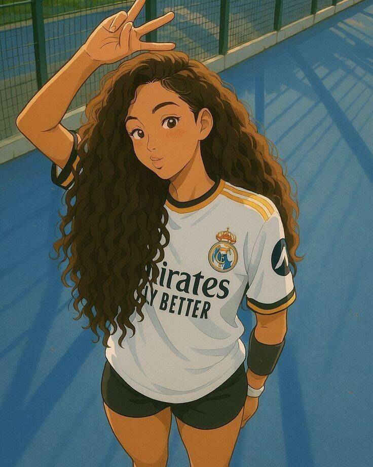 Imagem Para Perfil do Whatsapp Feminino de Anime com Camisa de Futebol