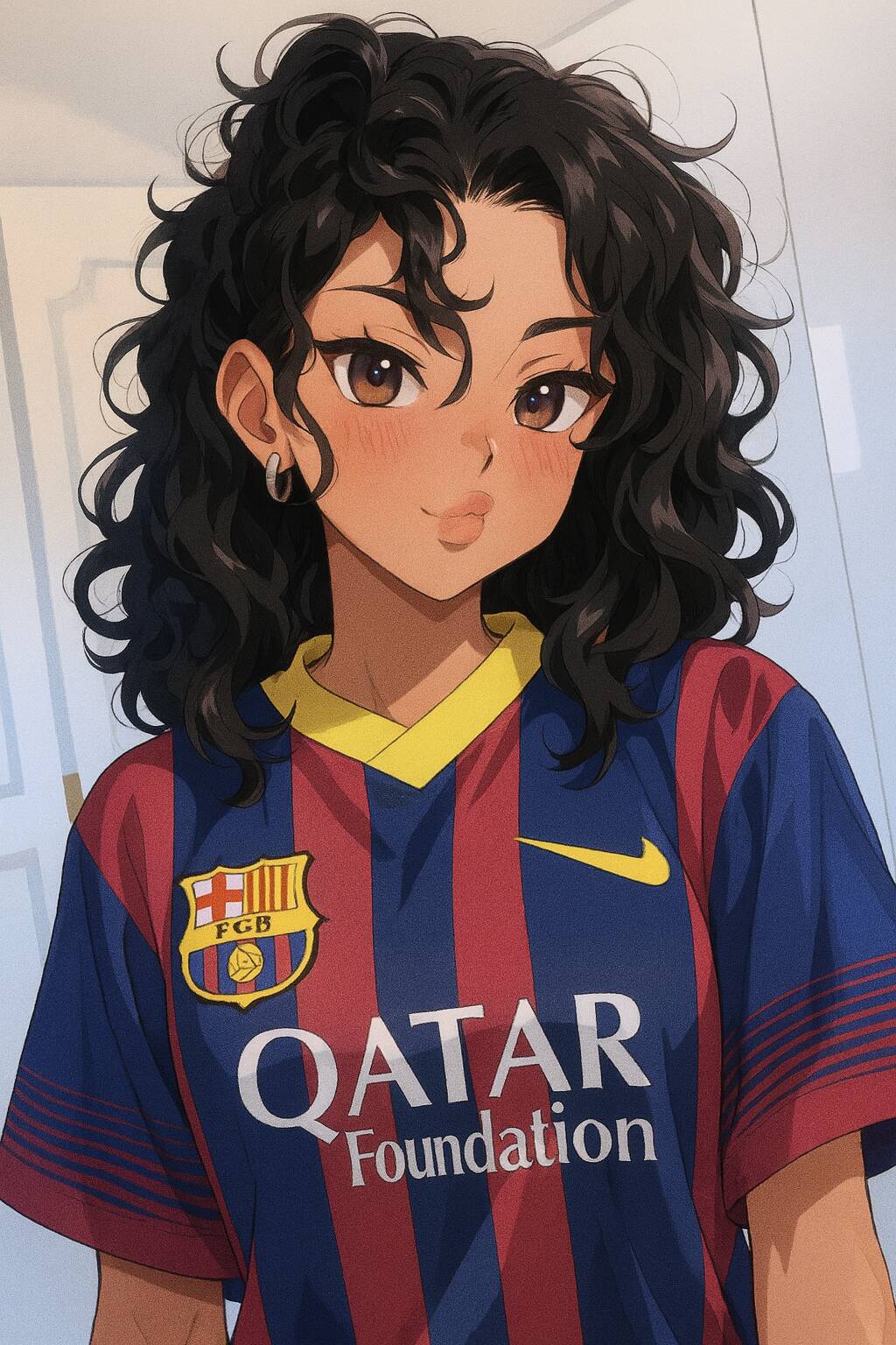 Foto para perfil de Whatsapp Mujer con camiseta de fútbol