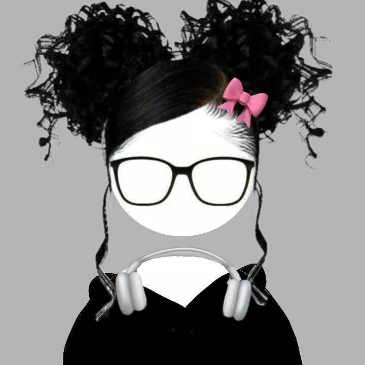 Foto de Perfil Feminino com Fones de Ouvido e Laço Rosa