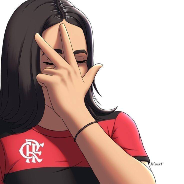 Foto de Perfil Feminino com Estilo Descontraído e Camiseta do Flamengo