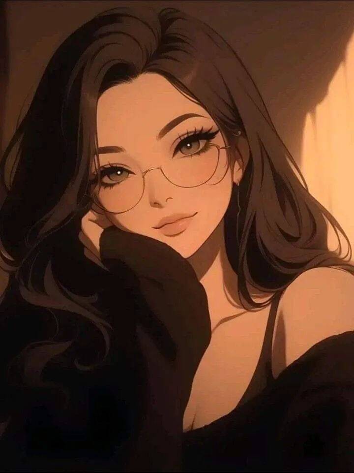 Photo de profil Femme avec des lunettes et des cheveux longs