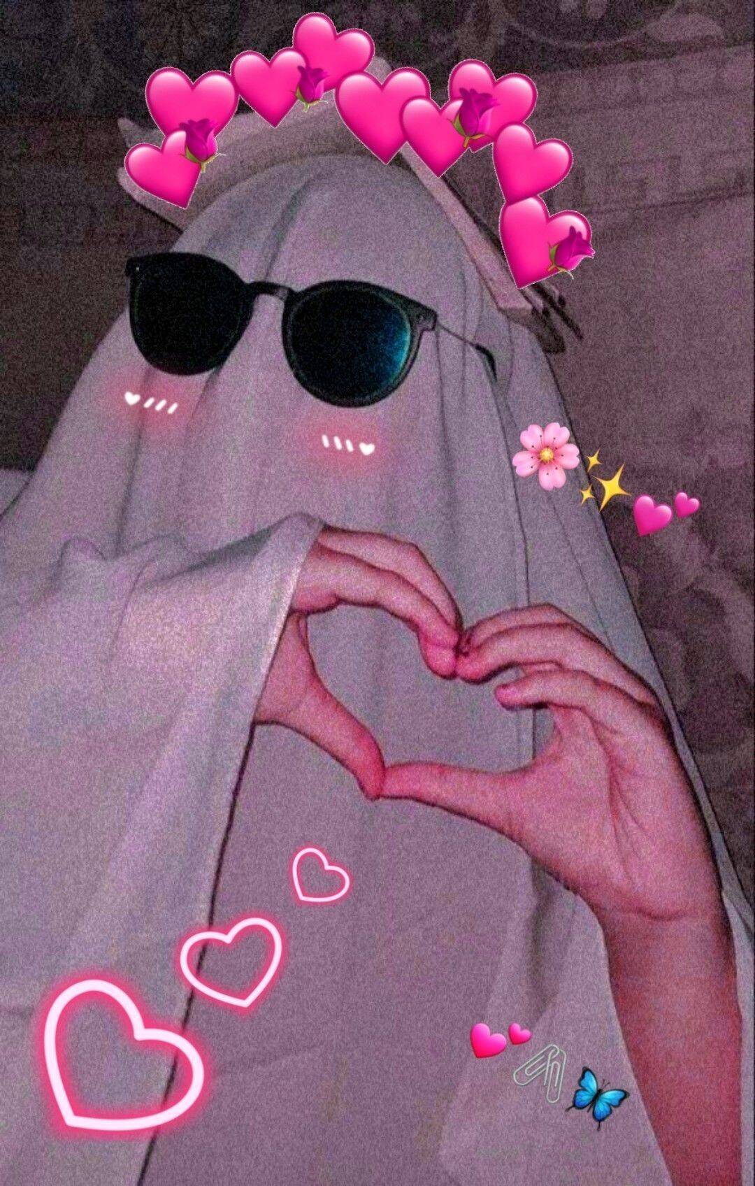 Foto de perfil para Mujer con disfraz de fantasma y corazones