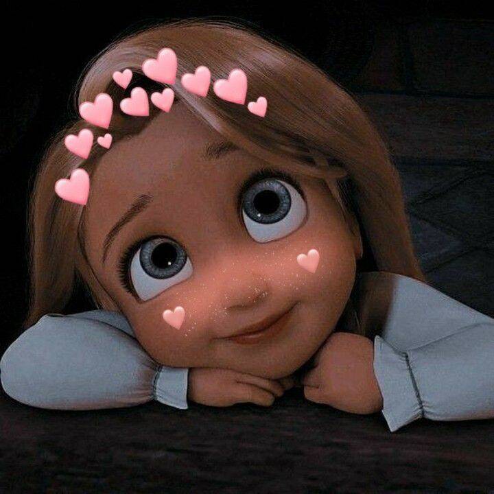 Foto Para Perfil Bonita e Fofa de Menina com Corações Rosa