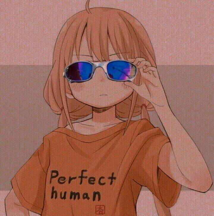 Foto Para Perfil Bonita e Fofa de Personagem Anime com Óculos Estilo Aesthetic