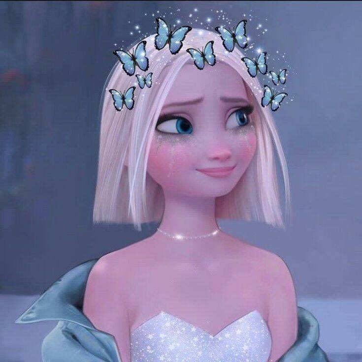 Foto Para Perfil Bonita e Fofa de Princesa com Borboletas