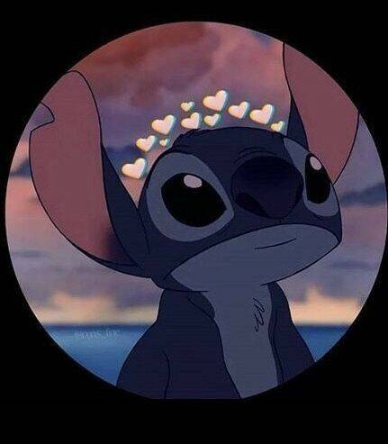 Imagem Para Perfil do WhatsApp do Stitch Fofo com Corações